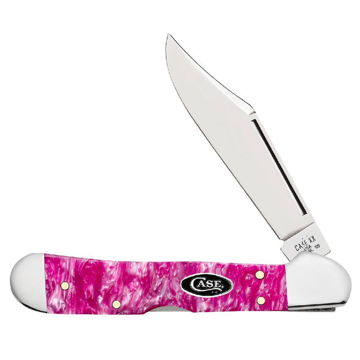 Case Mini Copperlock - Smooth Pink Crackle Kirinite Knives W.R. Case