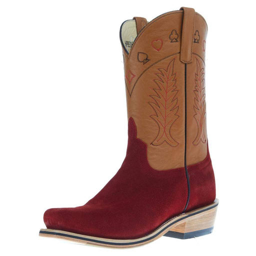 Horse Power Men's Cutter Toe High Noon Red Suede Western Boot MEN - Footwear - Western Boots Horse Power
