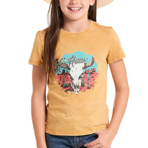 Rock & Roll Denim Girl's Gold Graphic Tee KIDS - Girls - Clothing - T-Shirts Panhandle