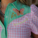 Howdy Hanny Butterfly Embroidery Pearl Snap Shirt WOMEN - Clothing - Tops - Short Sleeved Howdy Hanny