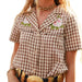 Western Gingham Top WOMEN - Clothing - Tops - Short Sleeved RODEO QUINCY