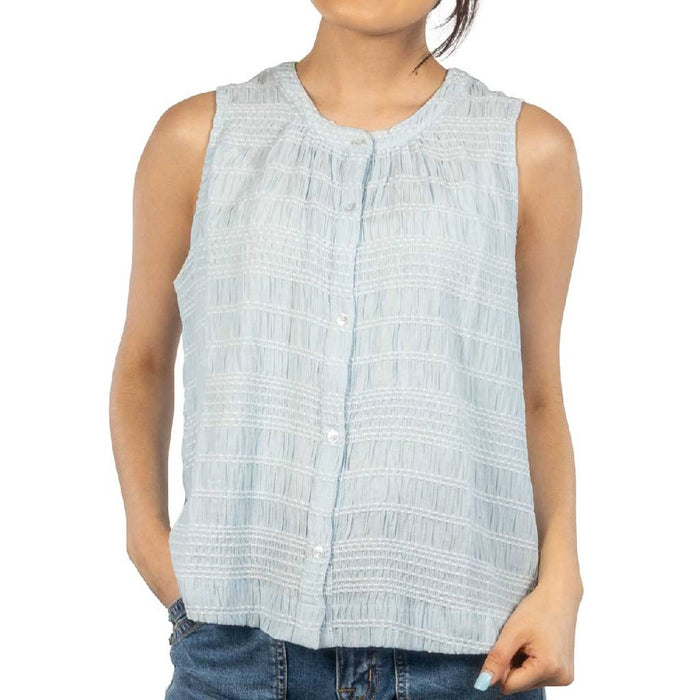 Flag & Anthem Women's Marina Textured Blue Tank WOMEN - Clothing - Tops - Sleeveless Flag And Anthem
