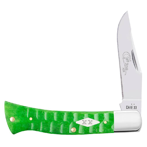 Case Bright Green Bone Gator Jig Axe Handle Knives W.R. Case