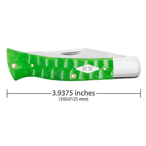 Case Bright Green Bone Gator Jig Axe Handle Knives W.R. Case