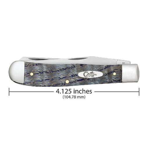 Case Trapper - Smooth Blue Curly Oak Wood Knives W.R. Case