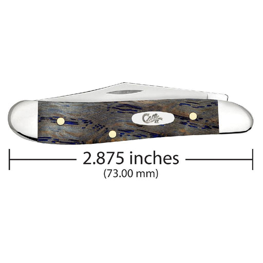 Case Peanut - Smooth Blue Curly Oak Wood Knives W.R. Case