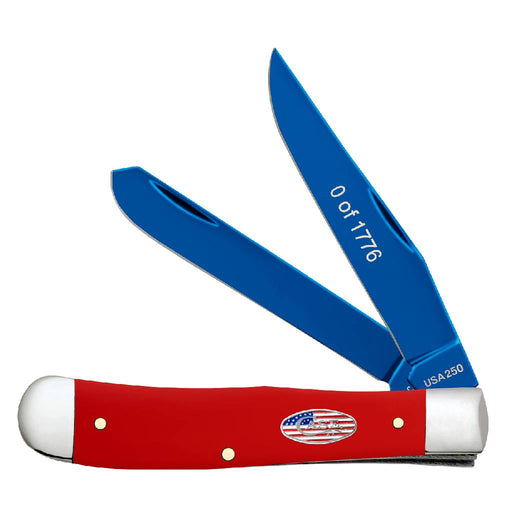 Case 250th Red Synthetic Trapper in Patriotic Box Knives W.R. Case