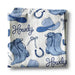 Western Cactus Blue Waffle Tea Towel HOME & GIFTS - Tabletop + Kitchen - Kitchen Decor Canary Road