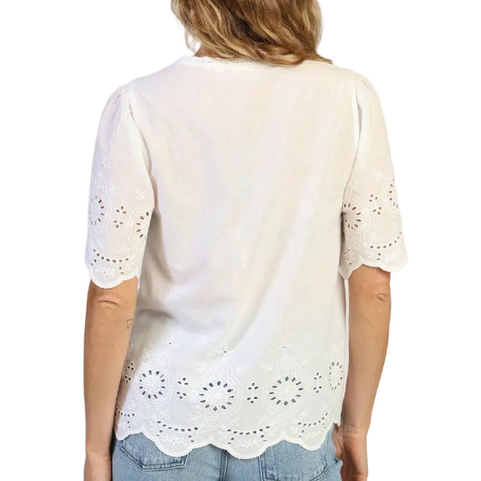Dylan Olivia White Top WOMEN - Clothing - Tops - Short Sleeved Dylan