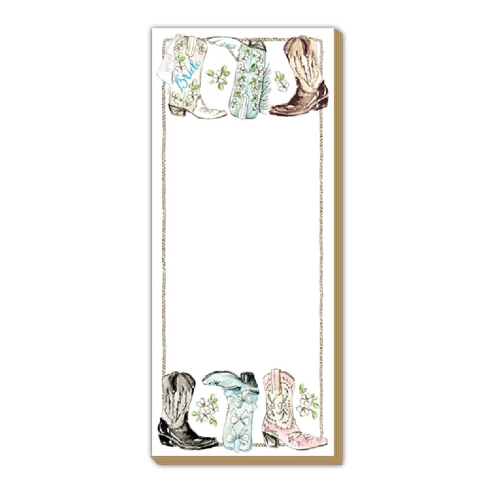 Hand Painted Wedding Boots Luxe Skinny Pad HOME & GIFTS - Gifts Roseanne Beck Collections