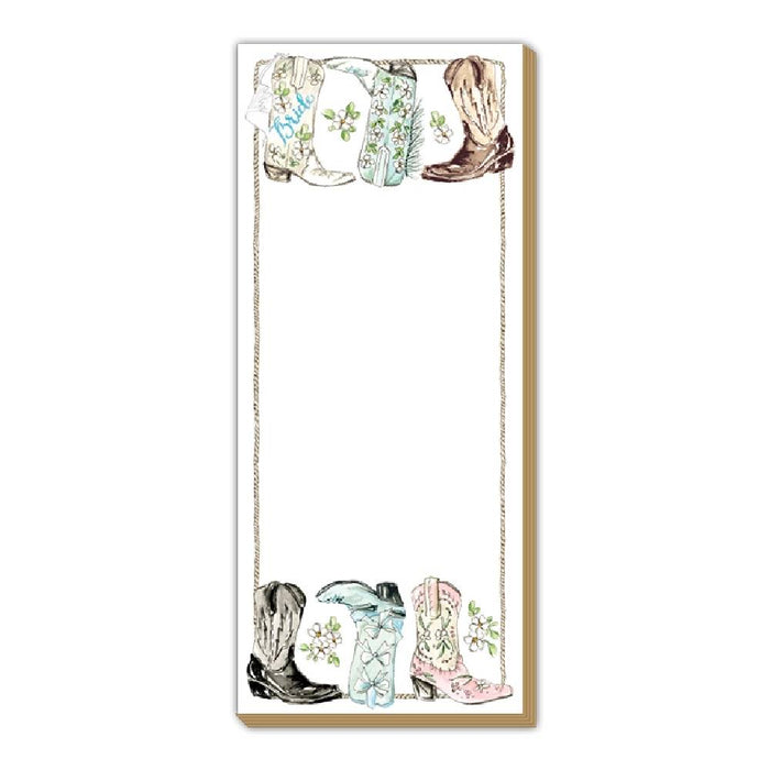 Hand Painted Wedding Boots Luxe Skinny Pad HOME & GIFTS - Gifts Roseanne Beck Collections