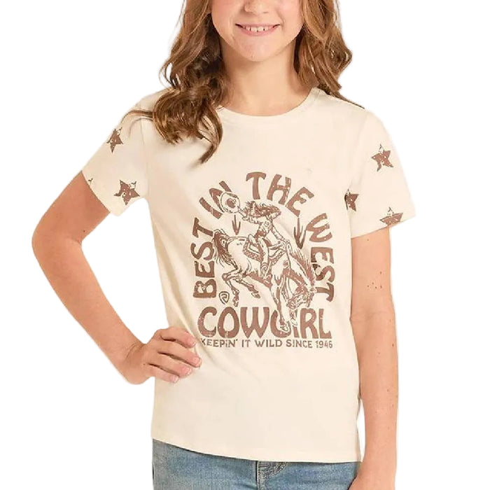 Rock & Roll Denim Girl's Graphic Natural Tee KIDS - Girls - Clothing - T-Shirts Panhandle