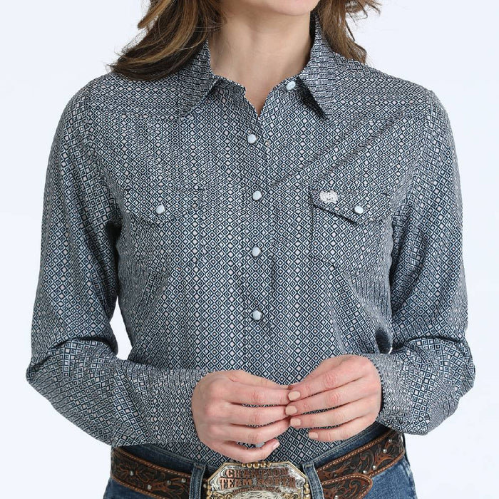 Cinch Women's Arenaflex Geo Print Pearl Snap Shirt WOMEN - Clothing - Tops - Long Sleeved Cinch