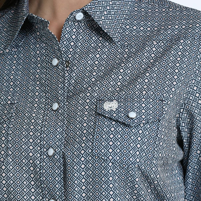 Cinch Women's Arenaflex Geo Print Pearl Snap Shirt WOMEN - Clothing - Tops - Long Sleeved Cinch