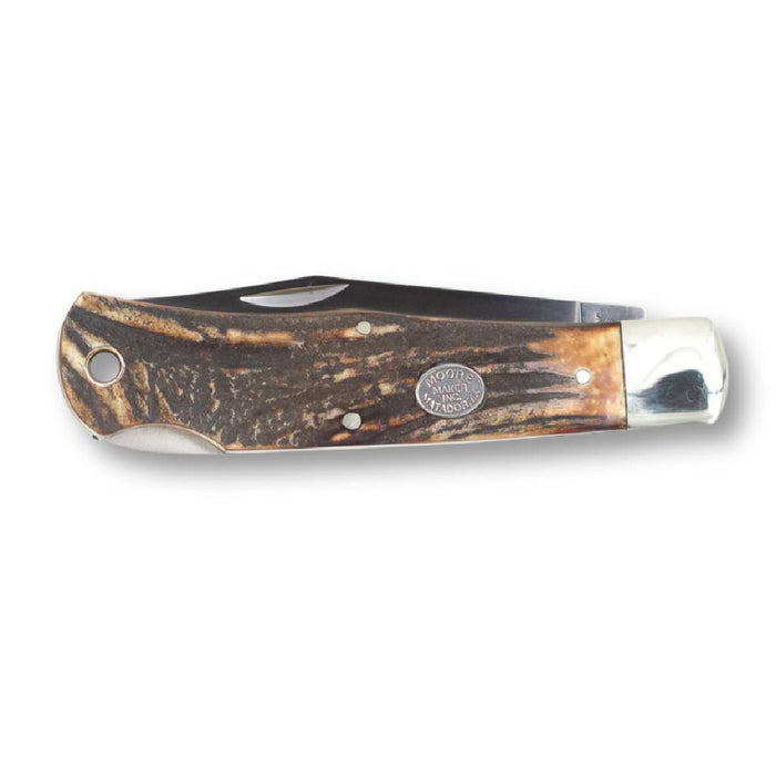 Moore Maker Stag Mountain Man Lockback Knife w/Scabbard - 4-1/2"
