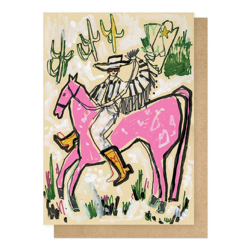 Pink Horse Cowboy Card HOME & GIFTS - Gifts East End Prints