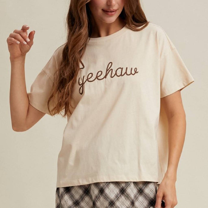 Yehaaw Stitched Knit Tee WOMEN - Clothing - Tops - Short Sleeved Wishlist