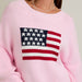 Oversize American Flag Pink Sweater WOMEN - Clothing - Sweaters & Cardigans LE LIS