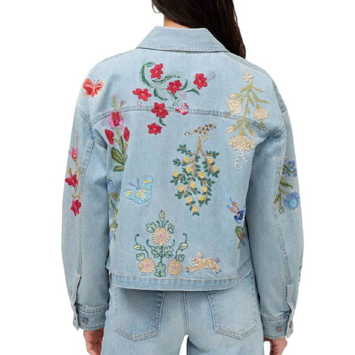 Johnny Was Beatrix Cropped Denim Blue Jacket WOMEN - Clothing - Outerwear - Jackets Johnny Was Collection