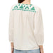 Johnny Was 3/4 Sleeve Solange White Prairie Blouse WOMEN - Clothing - Tops - Long Sleeved Johnny Was Collection