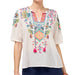Johnny Was Margot Natural Blouse WOMEN - Clothing - Tops - Short Sleeved Johnny Was Collection