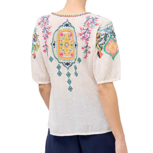Johnny Was Margot Natural Blouse WOMEN - Clothing - Tops - Short Sleeved Johnny Was Collection