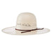 American Fancy Vent Ivory Open Crown Straw Hat - 4 1/4" HATS - STRAW HATS American Hat Co.