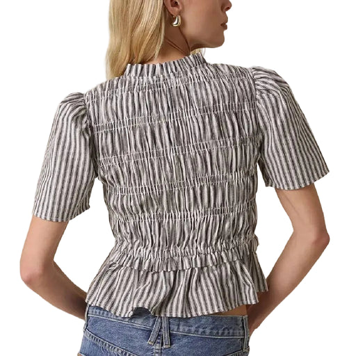Gracie Striped Peplum Top WOMEN - Clothing - Tops - Short Sleeved Olivaceous