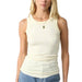 Ribbed Scoop Neck French Vanilla Tank Top WOMEN - Clothing - Tops - Sleeveless Olivaceous
