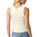 Ribbed Scoop Neck French Vanilla Tank Top WOMEN - Clothing - Tops - Sleeveless Olivaceous
