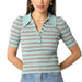 Ina Stripe Top WOMEN - Clothing - Tops - Short Sleeved Olivaceous