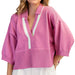 Drop Shoulder Pink Sweater WOMEN - Clothing - Tops - Short Sleeved Glam