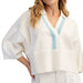 Drop Shoulder Ivory Sweater WOMEN - Clothing - Tops - Short Sleeved Glam