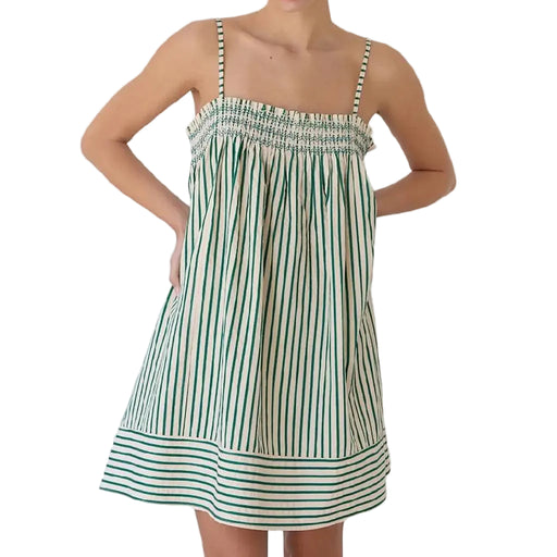 Stripe Baby Doll Green Dress WOMEN - Clothing - Dresses Raisonnel