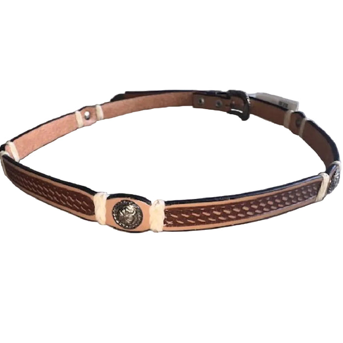 Stamp Leather Concho Hatband - FINAL SALE HATS - HAT RESTORATION & ACCESSORIES M&F Western Products