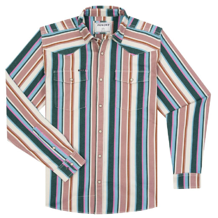 Poncho The Frontman Western Denim Shirt - Slim Fit MEN - Clothing - Shirts - Long Sleeve Poncho Outdoors