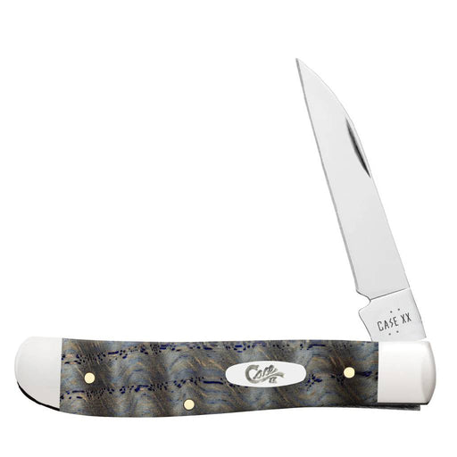Case Mini Trapper - Smooth Blue Curly Oak Wood Knives W.R. Case
