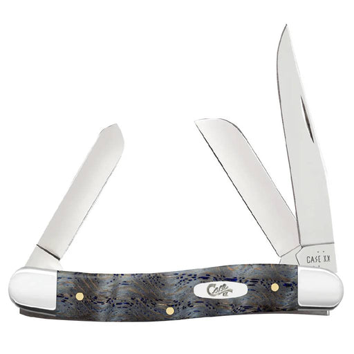Case Medium Stockman - Smooth Blue Curly Oak Wood Knives W.R. Case