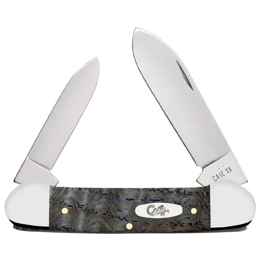 Case Canoe - Smooth Blue Curly Oak Wood Knives W.R. Case