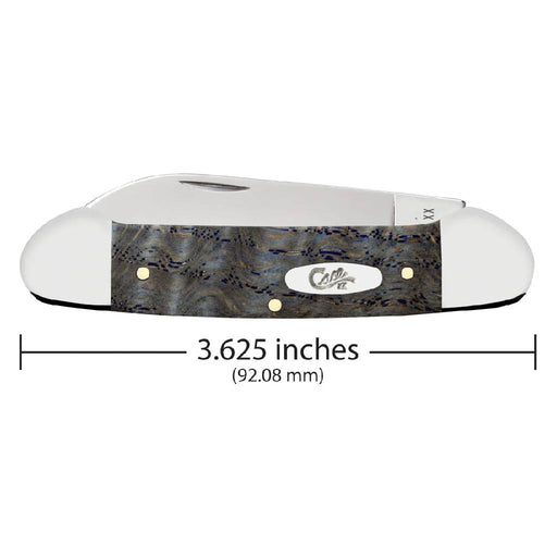 Case Canoe - Smooth Blue Curly Oak Wood Knives W.R. Case