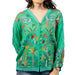 Johnny Was Bright Green Jude Luna Shirt WOMEN - Clothing - Tops - Long Sleeved Johnny Was Collection