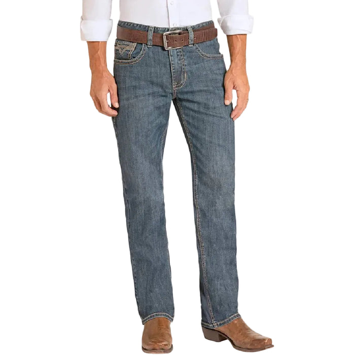 Rock & Roll Denim Men's Two Tone Stitch Alpha Tapered Bootcut Jean MEN - Clothing - Jeans Panhandle