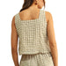Gingham Square Neck Top WOMEN - Clothing - Tops - Sleeveless Miou Muse