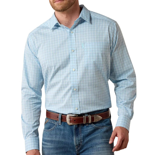 Ariat Men's Everything Classic Fit Crystal Blue Plaid Button Down Shirt MEN - Clothing - Shirts - Long Sleeve Ariat Clothing