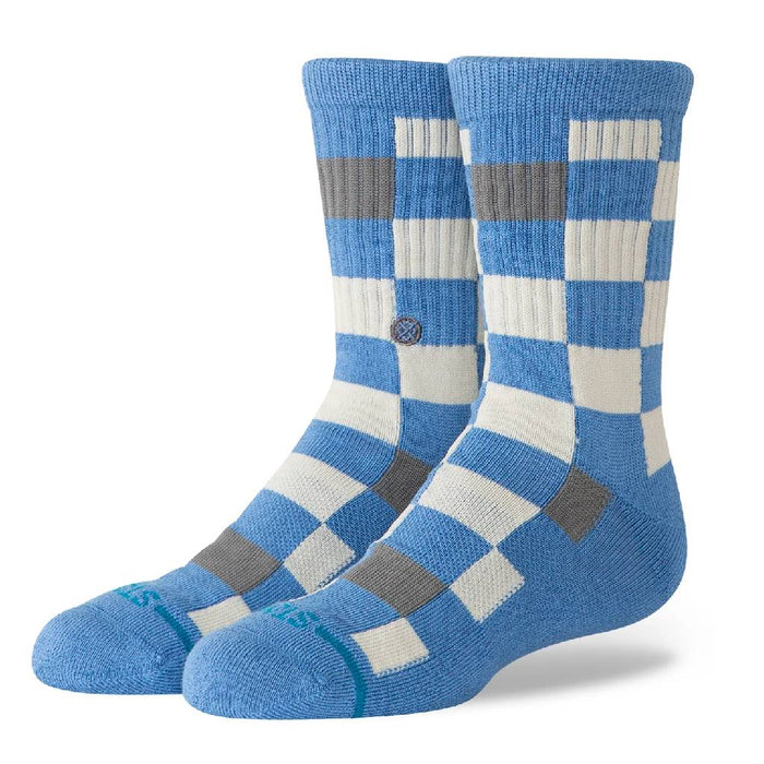Stance Youth Chef Check Capri Blue Crew Sock KIDS - Accessories - Socks & Underwear Stance