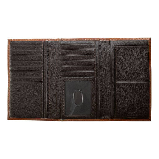 3D Trifold Basketweave Embossed Brown Rodeo Wallet MEN - Accessories - Wallets & Money Clips M&F Western Products