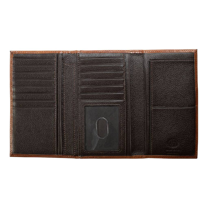 3D Trifold Basketweave Embossed Brown Rodeo Wallet MEN - Accessories - Wallets & Money Clips M&F Western Products