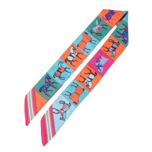 Horse Twilly Scarf - Blue/Orange WOMEN - Accessories - Scarves & Wraps Camel Threads