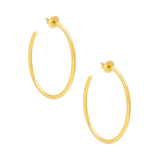 Thin Medium Gold Hoop Earrings WOMEN - Accessories - Jewelry - Earrings Zenzii Jewelry