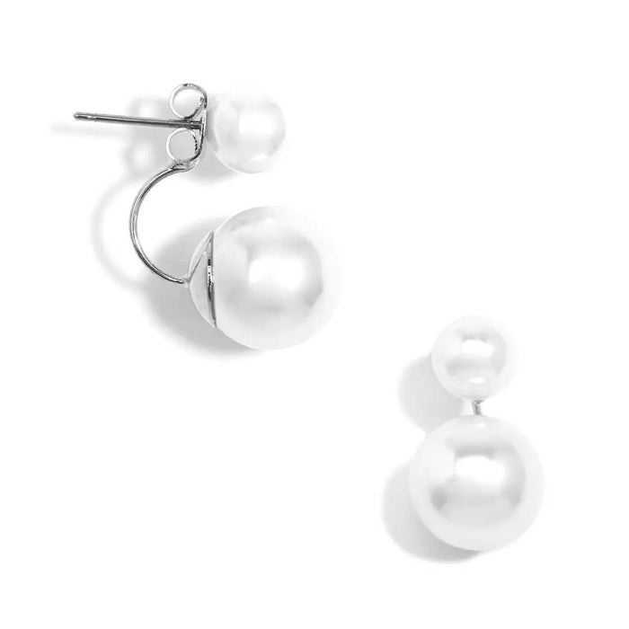 Pearl Ear Jacket Rhodium Earring WOMEN - Accessories - Jewelry - Earrings Zenzii Jewelry